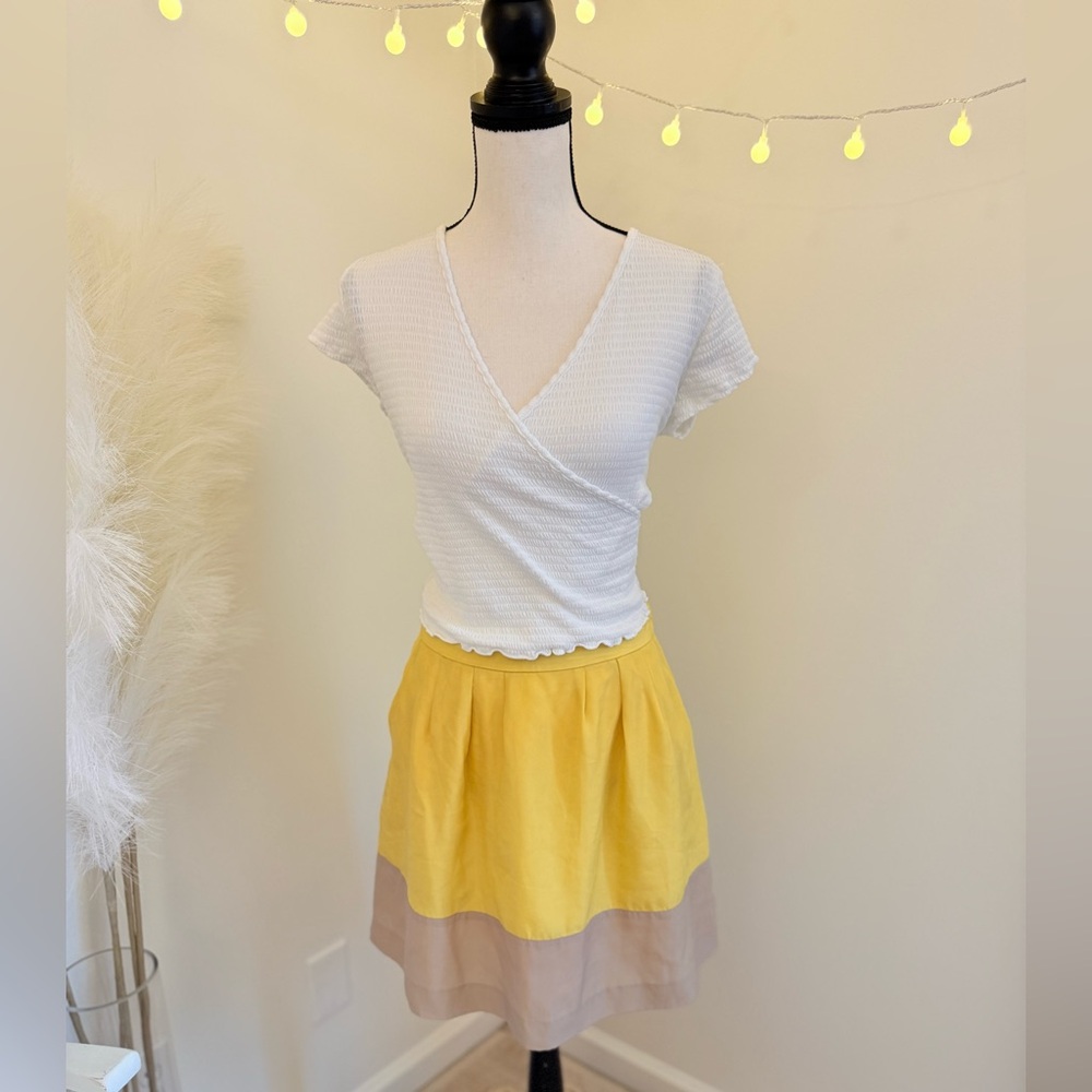 🌾 J.‎ Crew Yellow Casual Skirt